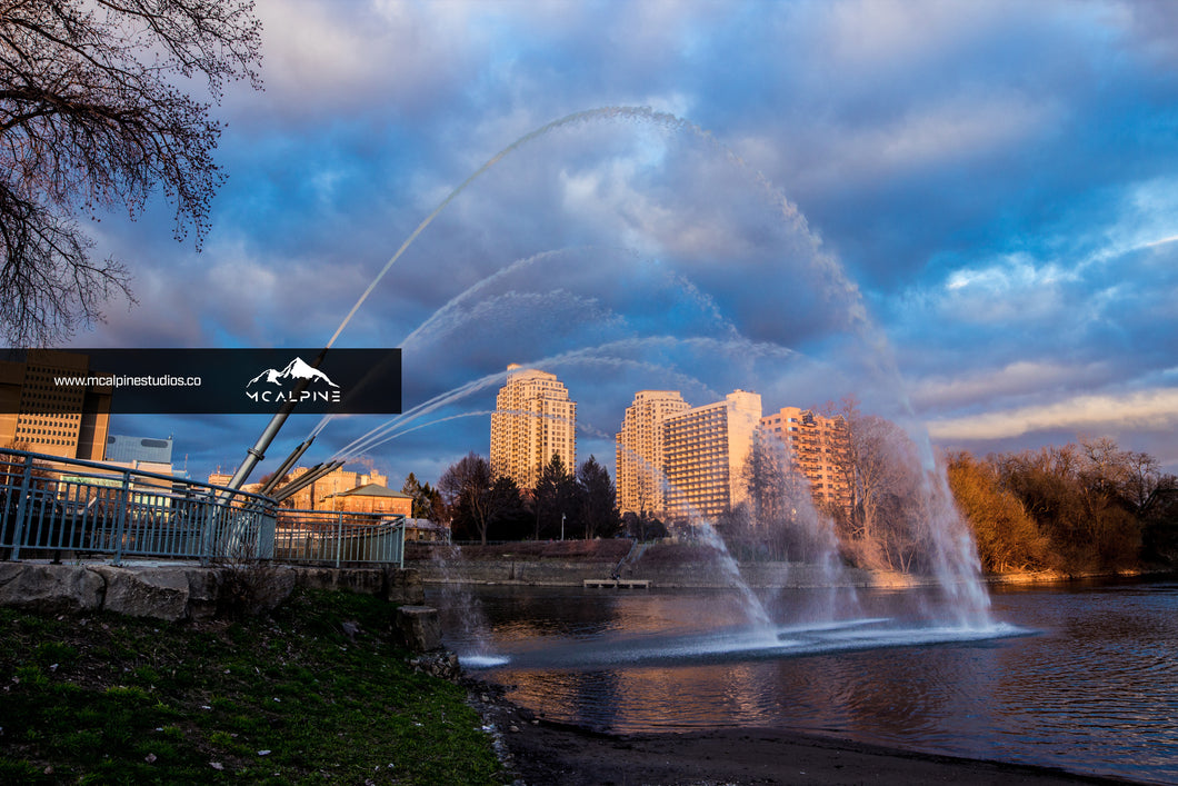 Fountain at the Fork of the Thames - London, Ontario (Stock Images)