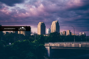 Purple Sunset Over London, Ontario (Stock Images)