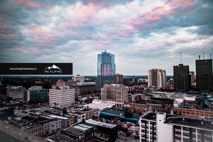 Sunset Over Downtown London, Ontario (Stock Images)